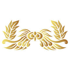 Sticker - golden foliage ornament