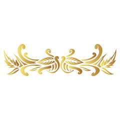 Sticker - golden floral ornament