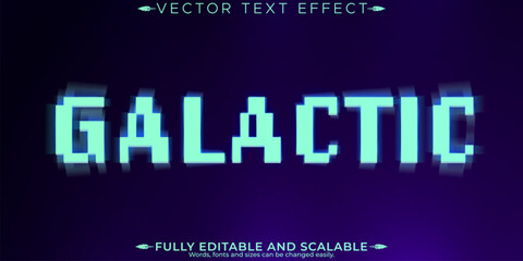 Wall Mural - Cosmic text effect, editable universe and stellar customizable font style