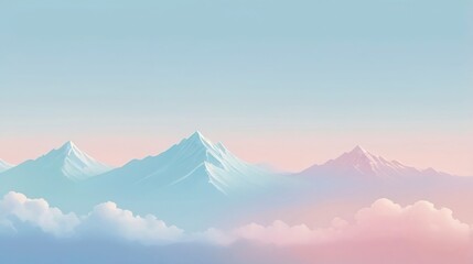 Wall Mural - abstract gradient light blue and pink background