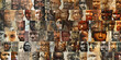 © Lila Patel - Timeless Tapestry of Togetherness: A collage of African American faces, woven together by shared experiences and history