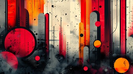 Minimalist vector art pattern background featuring abstract, futuristic elements