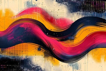 Minimalist vector art pattern background featuring bold, dynamic lines and a bright color scheme