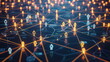 © killykoon - People network across the world. Top down network structure. connected people. social media, influencer, networking abstract background.