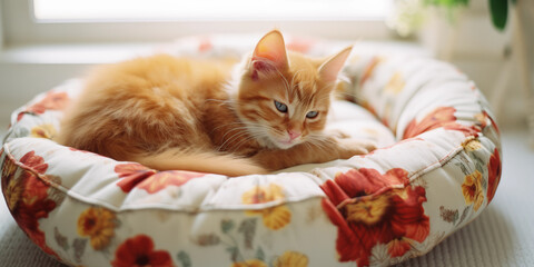 Naklejka na meble Cute kitten background.