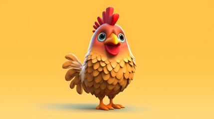 Sticker - Chicken 3d cartoon style