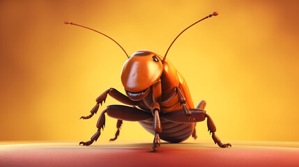 Cockroach 3d cartoon style