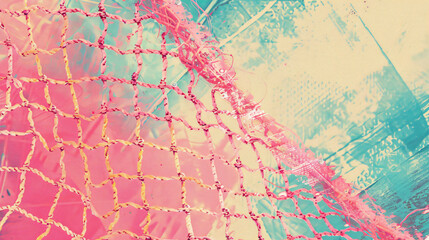 Delicate pastel pink and blue cracked paint texture background