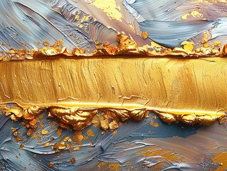 Brush writing golden background material (abstract)