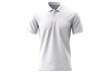 A Crisp White Polo Shirt Ready for a Day of Summer Fun on a Clear PNG or White Background.