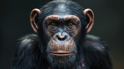 Wall Mural - chimpanzee portrait