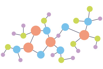 Science study and research. Molecular structure of the molecule. molecular structure of the atom on a white background.