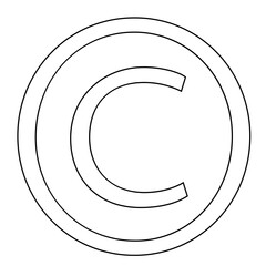 Wall Mural - copyright icon