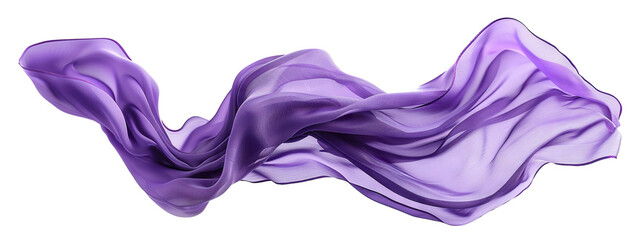 Wall Mural - Purple silk cloth floating, cut out