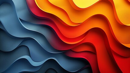 Wall Mural - Simple and modern abstract background with clean lines and vibrant colors ideal for business and corporate presentations Illustration Flat Color, Clip Art Style , Minimalism,