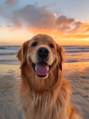 a dog on a beach