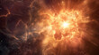 © Daniel - 'In the beginning God created the heavens and the earth' Genesis 1:1. Fiery explosion on a dark background