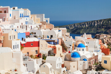 View of Oia on the island of Santorini in Greece