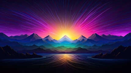 Poster - A colorful sunset 