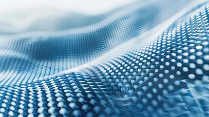 Poster - Abstract techy background featuring blue and white digital patterns, creating a high-tech and sleek look.