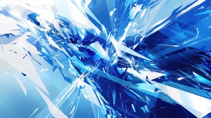 Poster - Abstract techy background featuring blue and white digital elements, creating a high-tech and sleek look.