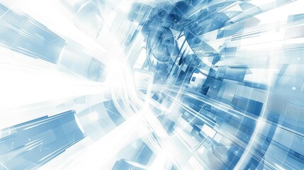 Poster - Futuristic techy background featuring blue and white digital designs, perfect for a sleek and contemporary theme.