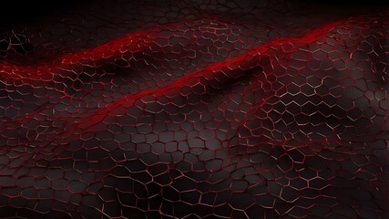 Banner art concept for site design backdrop using an abstract red net grid pattern on a black background.