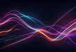 © Syed Qaseem Raza - Abstract dynamic background. Futuristic neon lines. Light effect