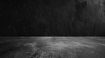 Wall Mural - Abstract black wall texture with rough concrete floor for background, black, wall, texture, abstract, rough, dark, concrete