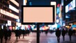 © ASGraphicsB24 - Blank billboard in the city at night. Mock up,