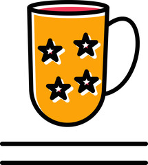 Sticker - Mug Vector Icon