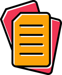 Sticker - Document Vector Icon