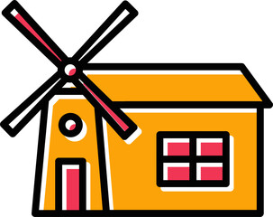 Wall Mural - Windmill Vector Icon