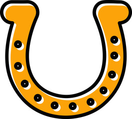 Sticker - Horse Shoe Vector Icon