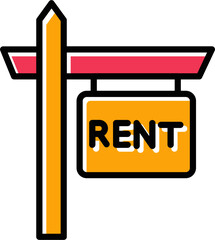 Sticker - Rent Vector Icon