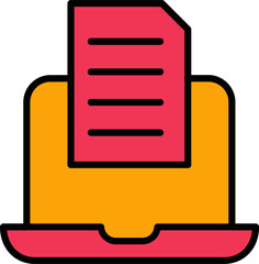 Sticker - Document Vector Icon