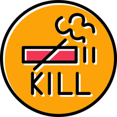 Wall Mural - Smoking Kills Vector Icon