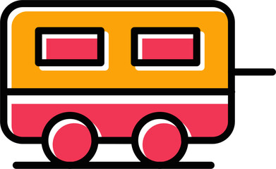 Sticker - Caravan Vector Icon