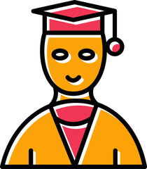 Poster - Male Graduate Vector Icon