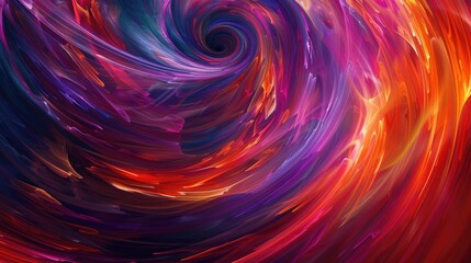 Poster - An abstract digital wallpaper featuring swirling patterns of vibrant colors and light, creating a mesmerizing visual experience.