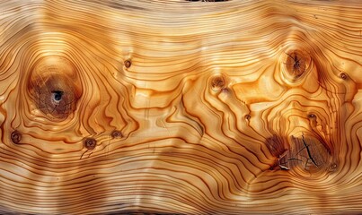 Wall Mural - Smooth alder wood surface with knots