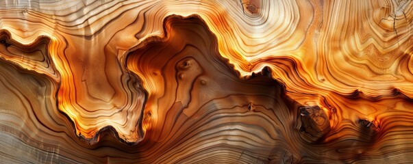 Wall Mural - Smooth maple wood surface with knots