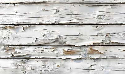 Wall Mural - Textured white wood