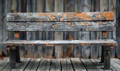 Wall Mural - Rustic wooden bench background