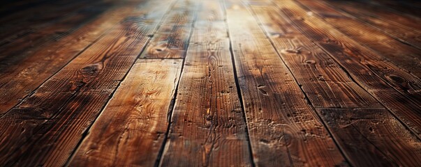 Wall Mural - Textured wooden floor with natural texture