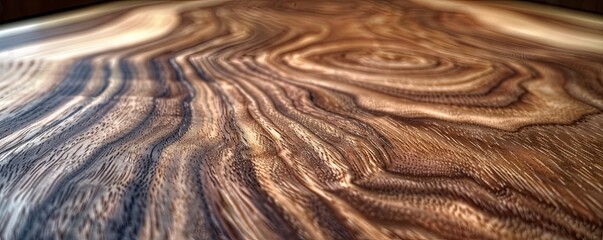 Wall Mural - Smooth walnut wood surface with grain