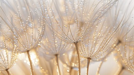 Wall Mural - a blooming dandelion seed head