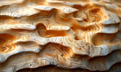 Wall Mural - Smooth linden wood surface with knots