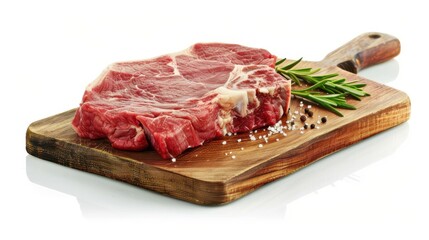 Wall Mural - Fillet steak beef meat isolated on white background.