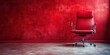© Nice Seven - Crimson Throne: Commanding Presence in a Vibrant Workspace